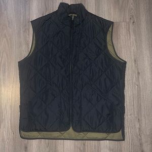 Men’s quilted j crew vest size large Never worn new without tags